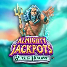 Official Jackpots logo: Almighty Jackpots – Realm of Poseidon by Novomatic at WildHub Casino